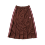Needles Pleated Track Skirt Poly Smooth Brown