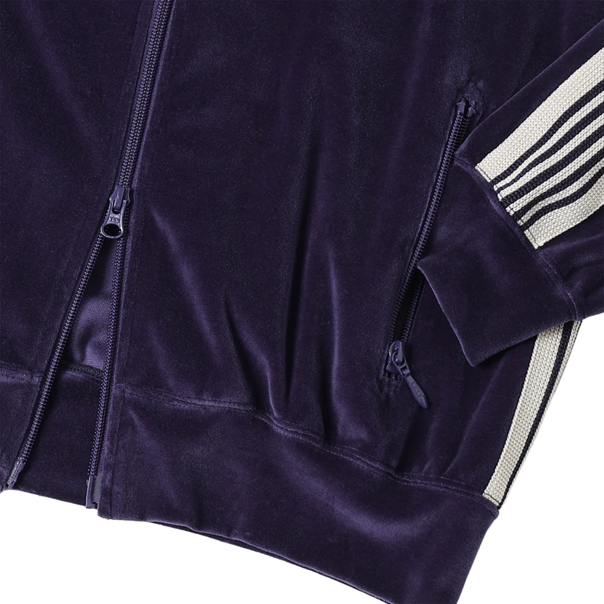 Needles Rib Collar Track Jacket C/PE Velour Navy