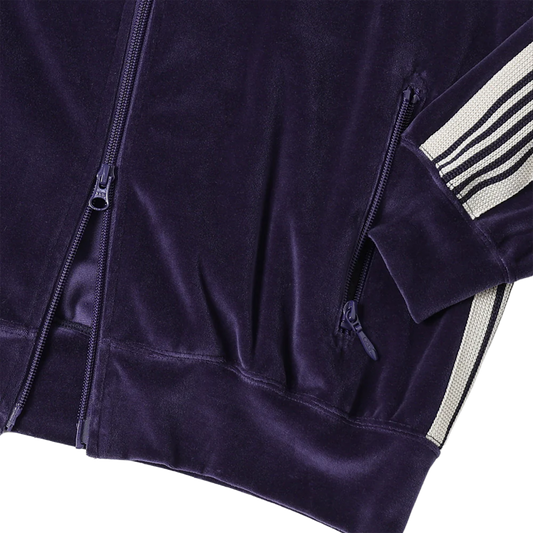 Needles Rib Collar Track Jacket C/PE Velour Navy