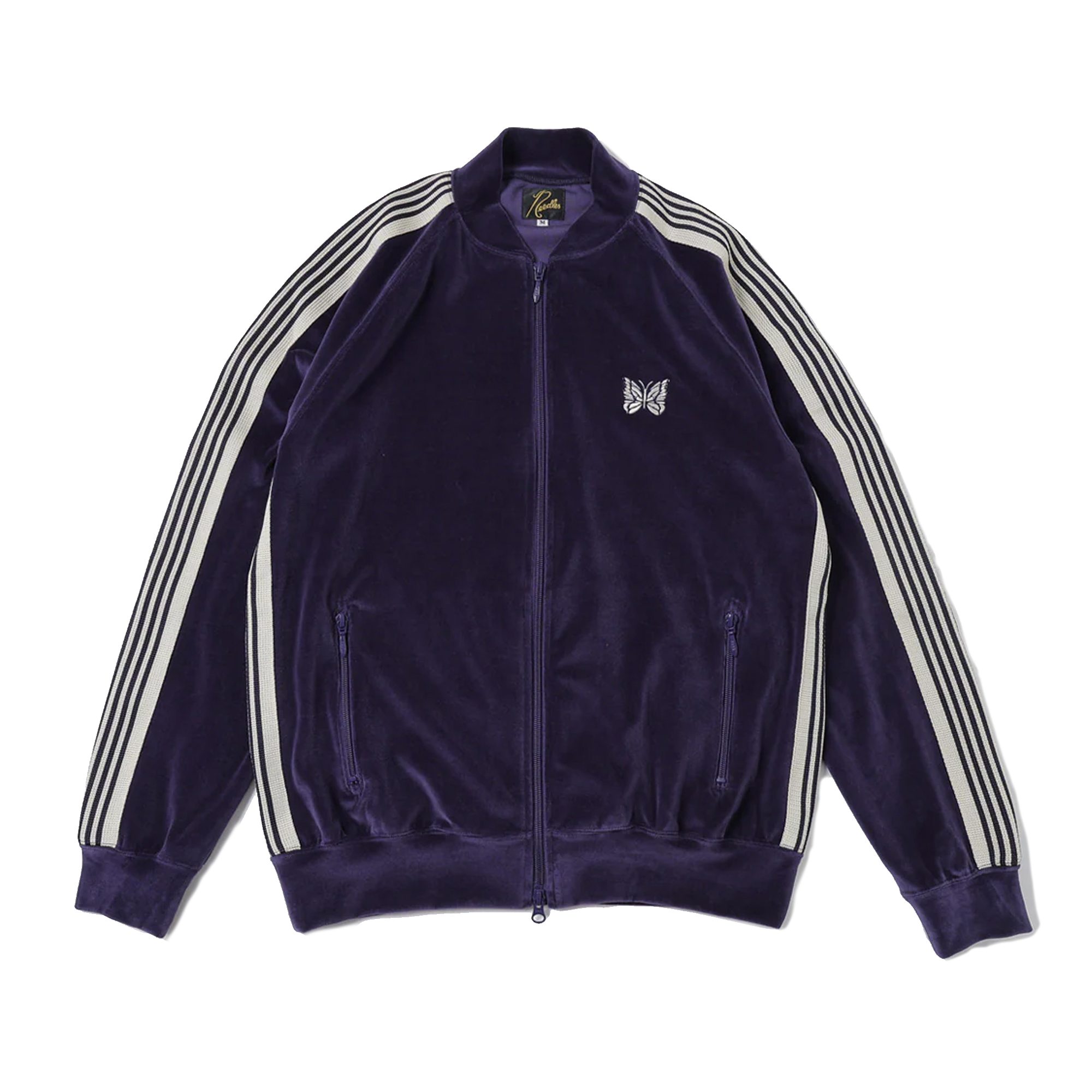 Needles Rib Collar Track Jacket C/PE Velour Navy