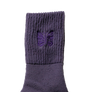 Needles Rib Socks Merino Wool Purple