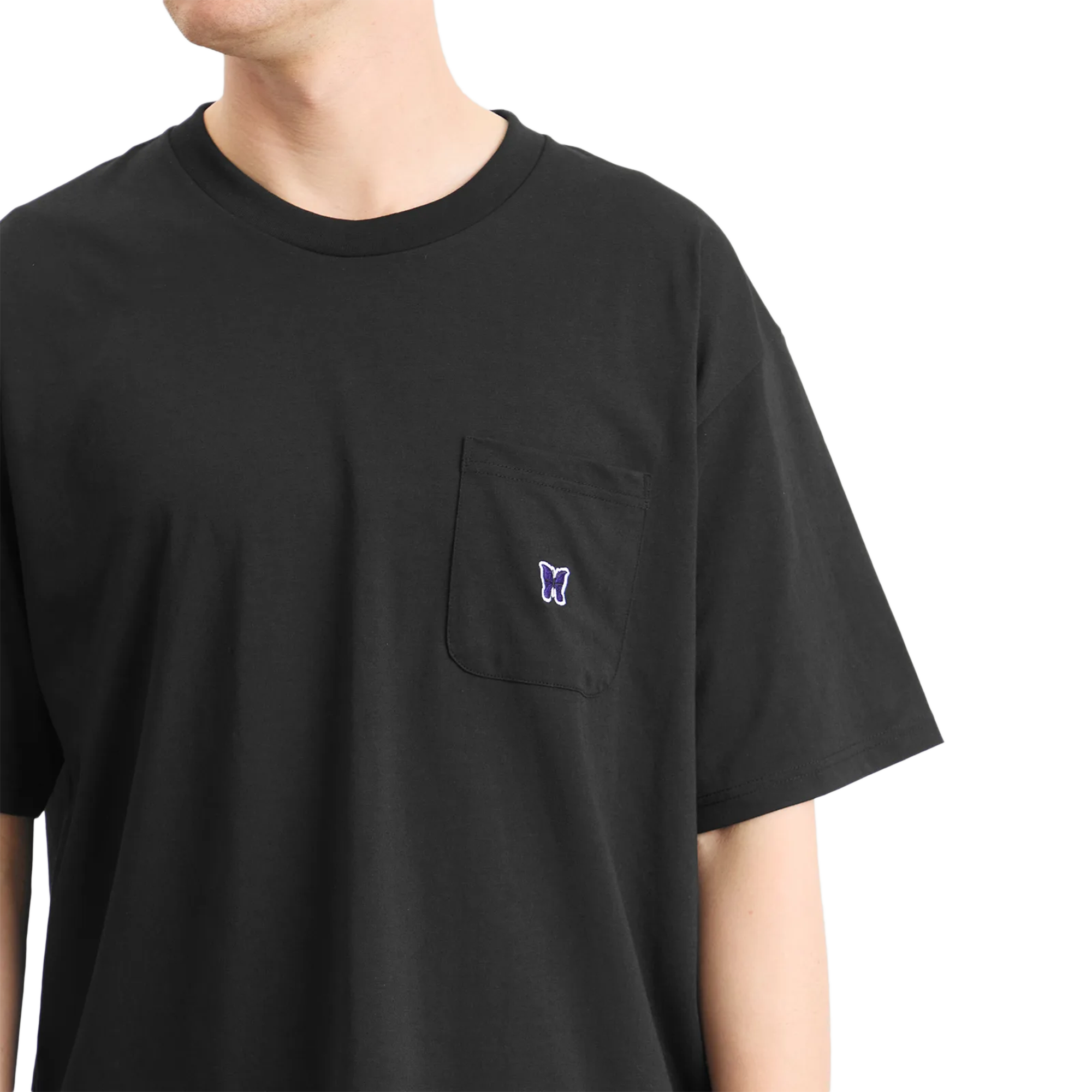 Needles Short Sleeve Crew Neck Tee Poly Jersey Black