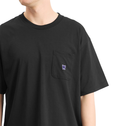 Needles Short Sleeve Crew Neck Tee Poly Jersey Black