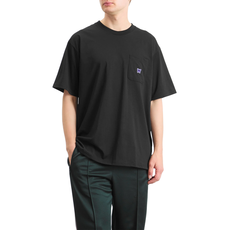 Needles Short Sleeve Crew Neck Tee Poly Jersey Black