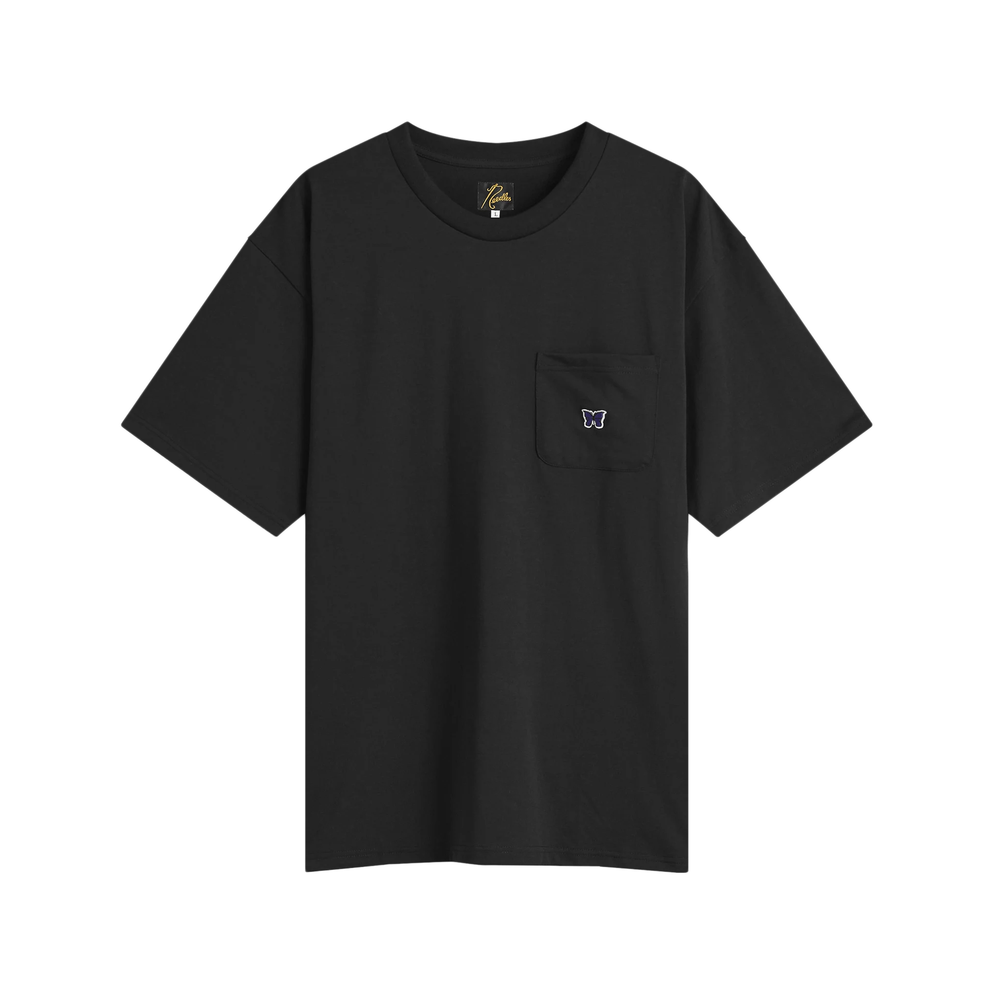 Needles Short Sleeve Crew Neck Tee Poly Jersey Black