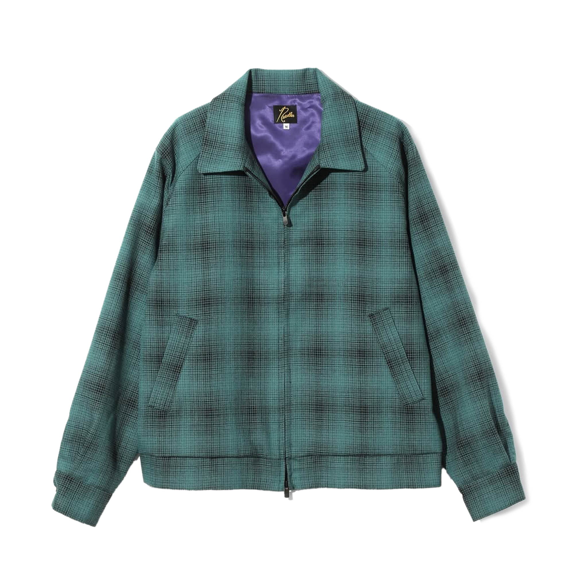 Needles Sport Jacket Wool Shadow Plaid Blue