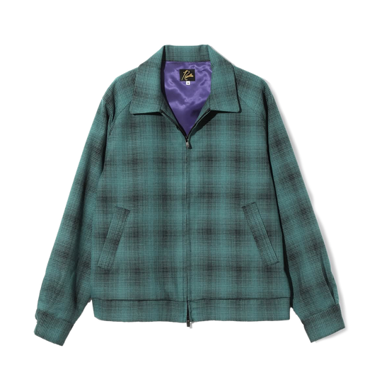 Needles Sport Jacket Wool Shadow Plaid Blue