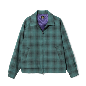 Needles Sport Jacket Wool Shadow Plaid Blue