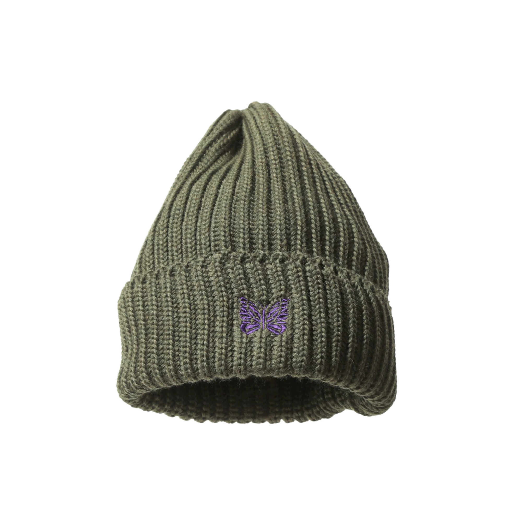 Needles Watch Cap Merino Wool Olive