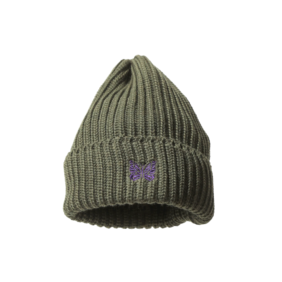 Needles Watch Cap Merino Wool Olive
