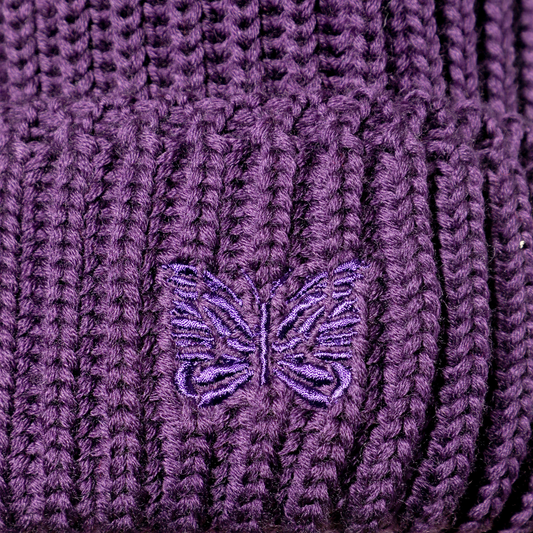 Needles Watch Cap Merino Wool Purple
