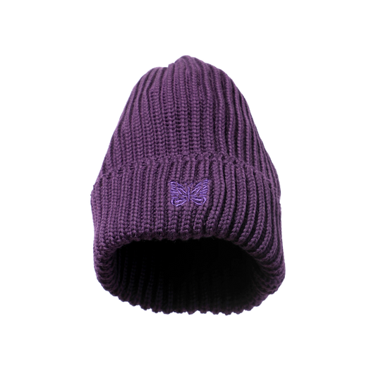 Needles Watch Cap Merino Wool Purple