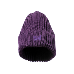 Needles Watch Cap Merino Wool Purple