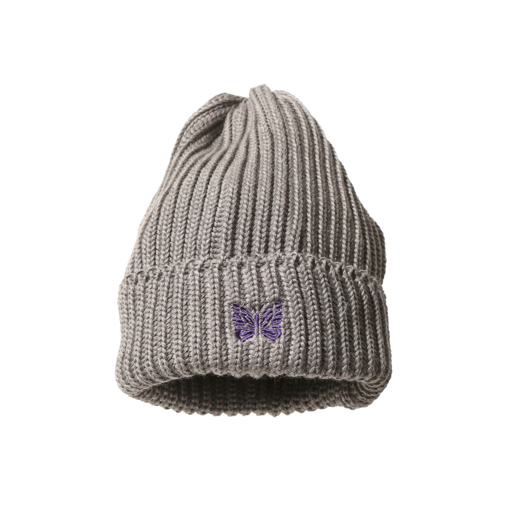 Needles Watch Cap Merino Wool Grey