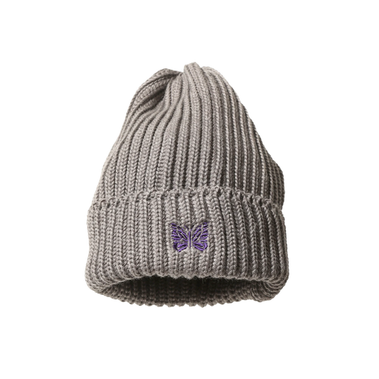 Needles Watch Cap Merino Wool Grey