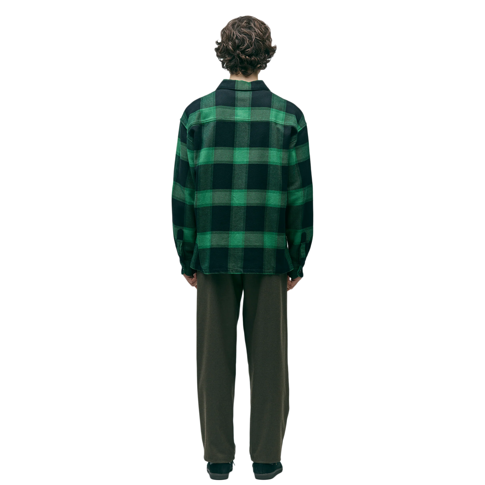 Neighborhood Buffalo Check Shirt Long Sleeve Green 252BENH-SHM02