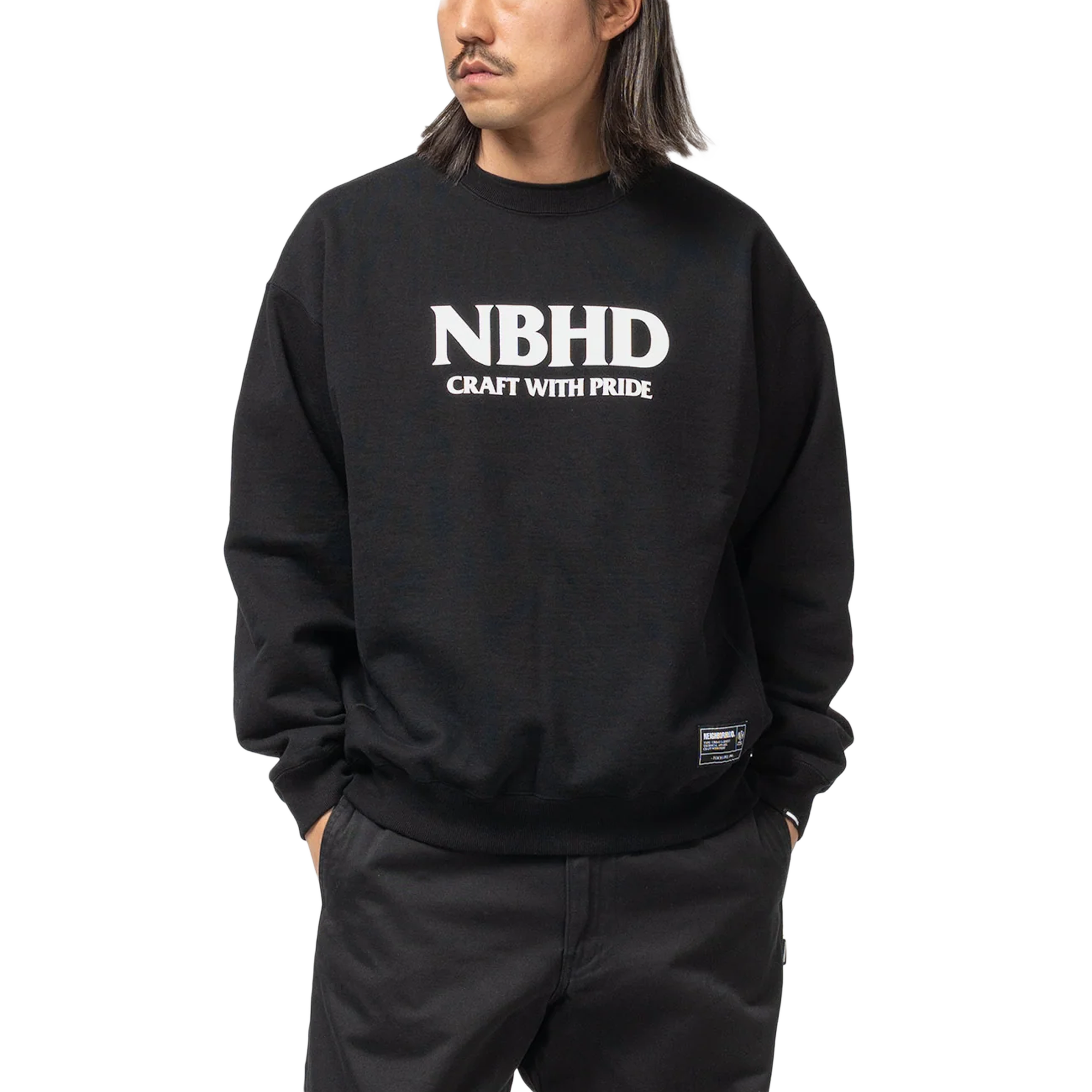 Neighborhood Classic Sweat Shirt Long Sleeve Black 252UWNH-CSM01