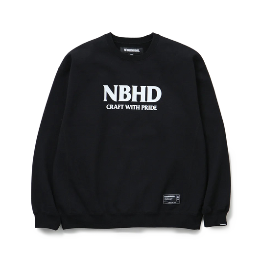 Neighborhood Classic Sweat Shirt Long Sleeve Black 252UWNH-CSM01