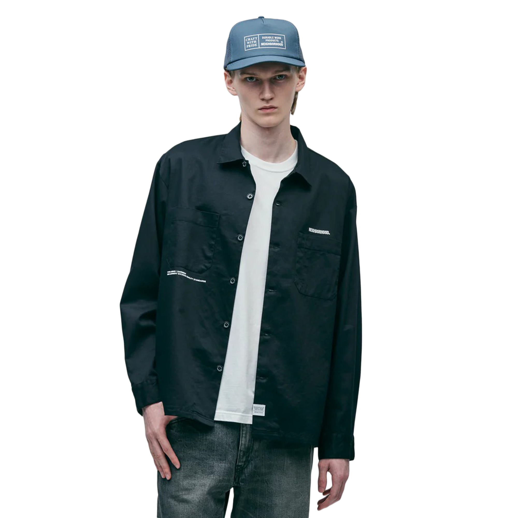 Neighborhood Classic Work Shirt Long Sleeve Black 252TSNH-SHM01