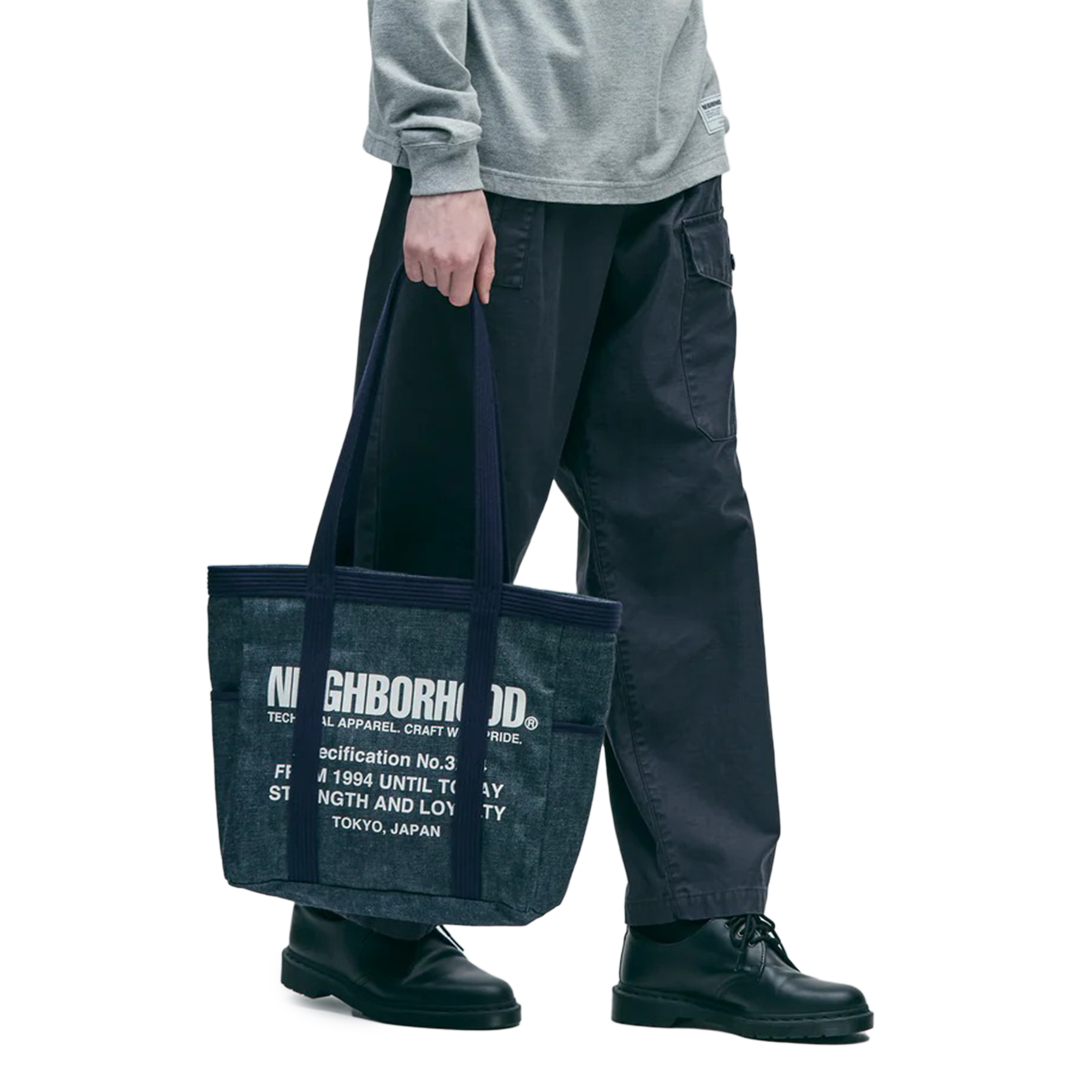 Neighborhood Denim Tote Bag-M Indigo 252TQNH-CG03