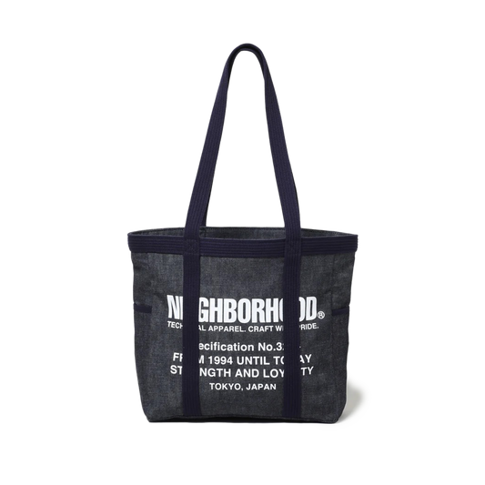Neighborhood Denim Tote Bag-M Indigo 252TQNH-CG03