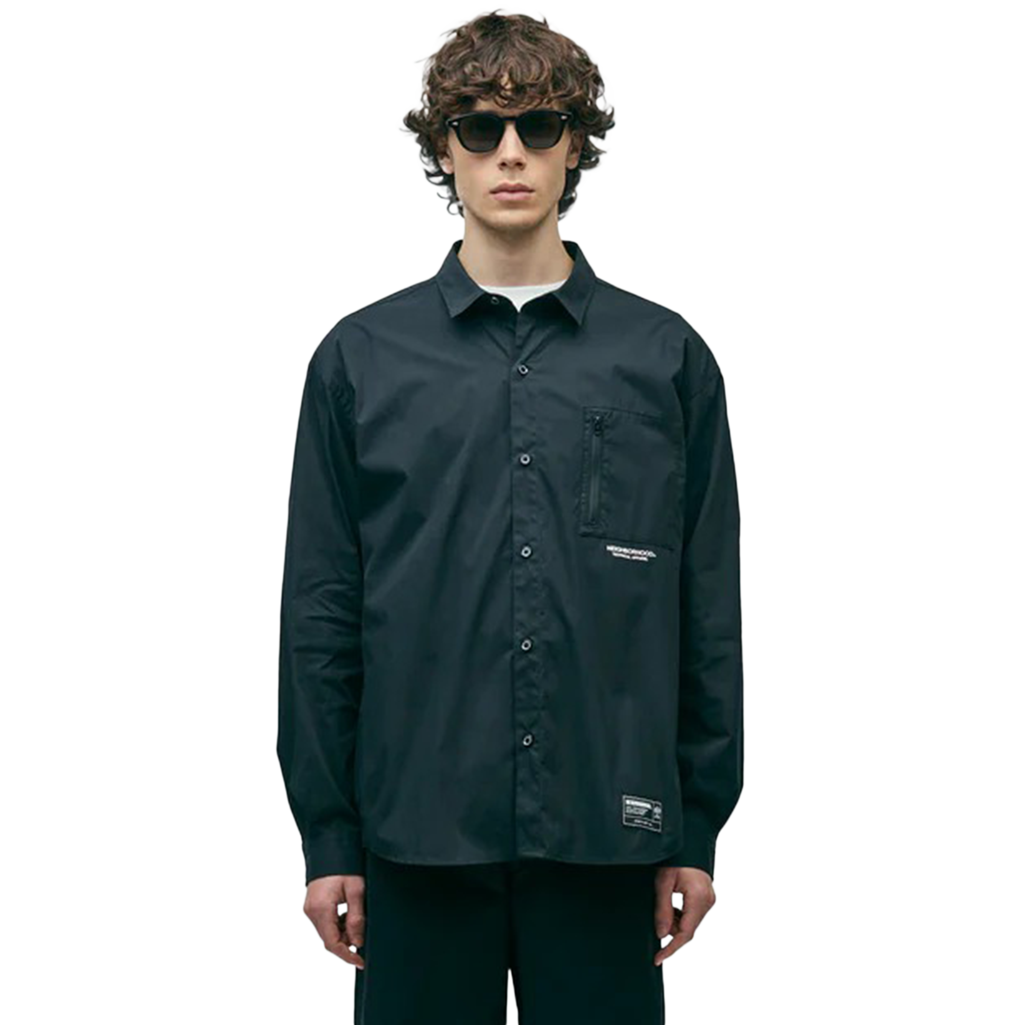 Neighborhood Plain Shirt Long Sleeve Black 252SPNH-SHM02
