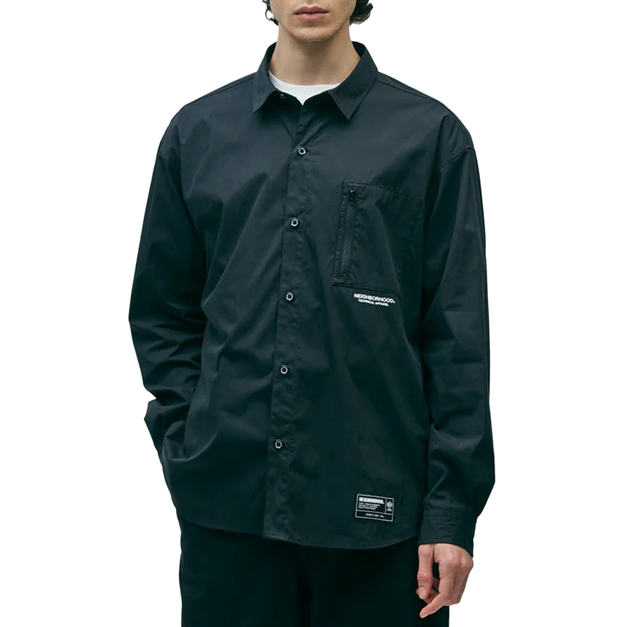 Neighborhood Plain Shirt Long Sleeve Black 252SPNH-SHM02