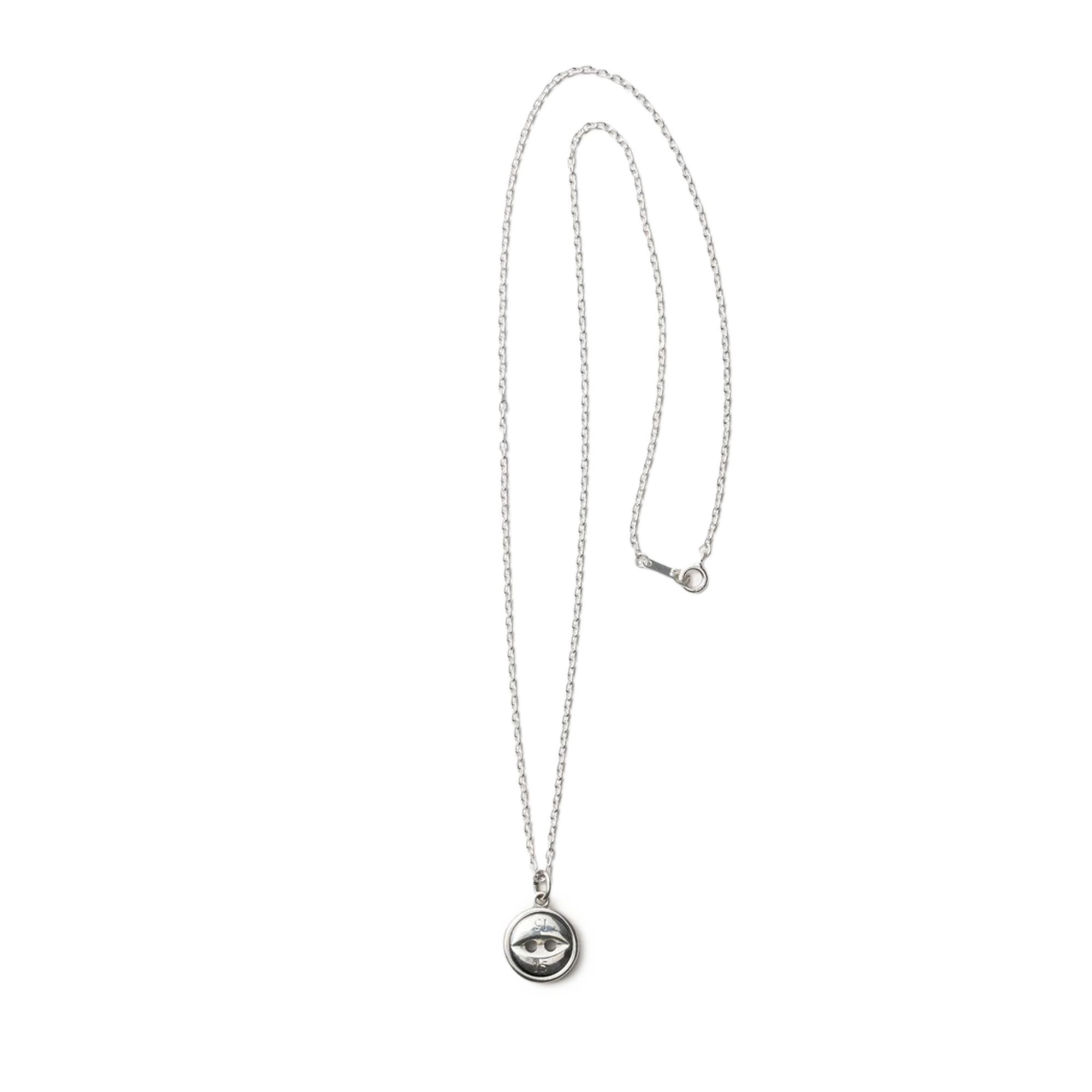Neighborhood Silver Button Necklace Silver 252IVNH-AC03