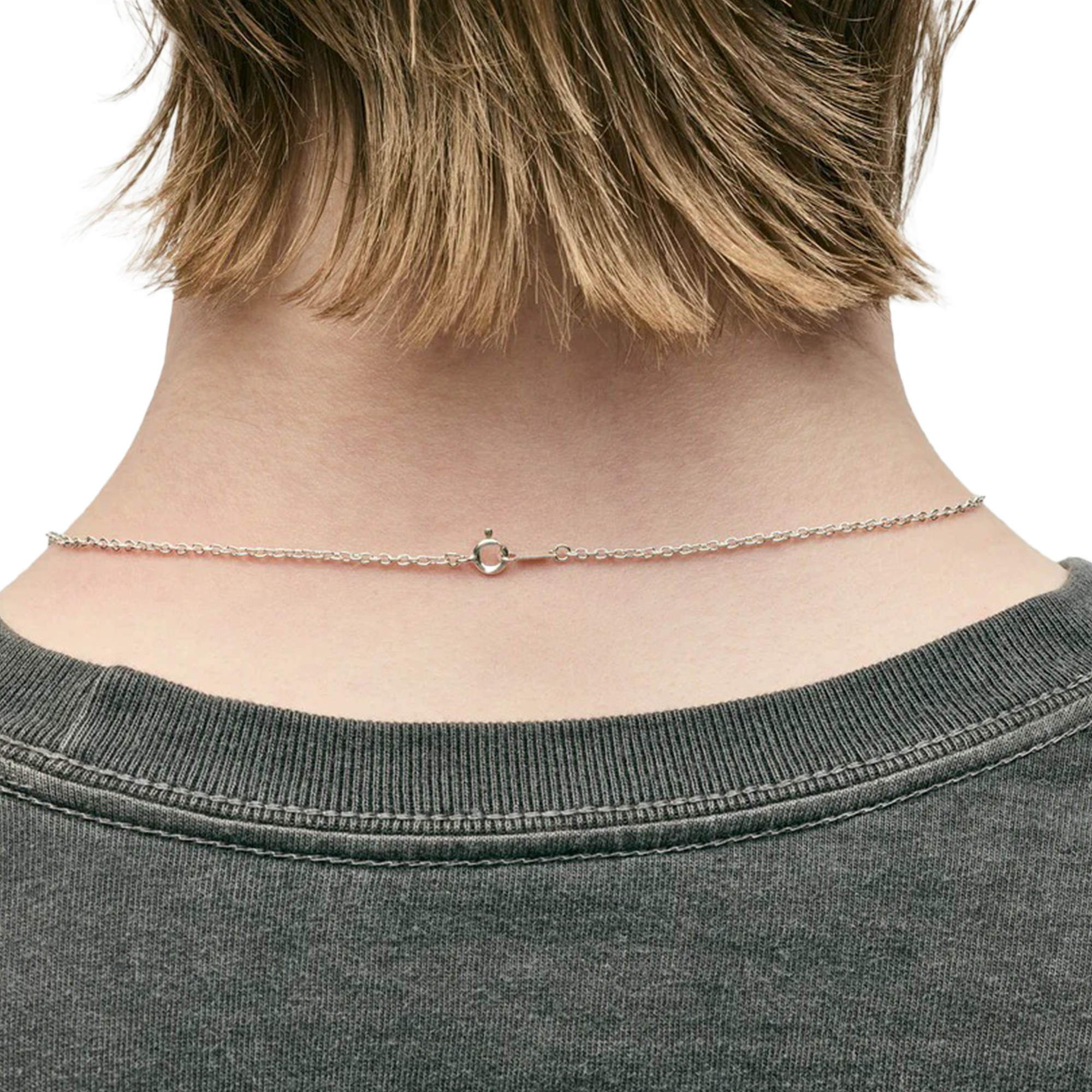 Neighborhood Silver Button Necklace Silver 252IVNH-AC03