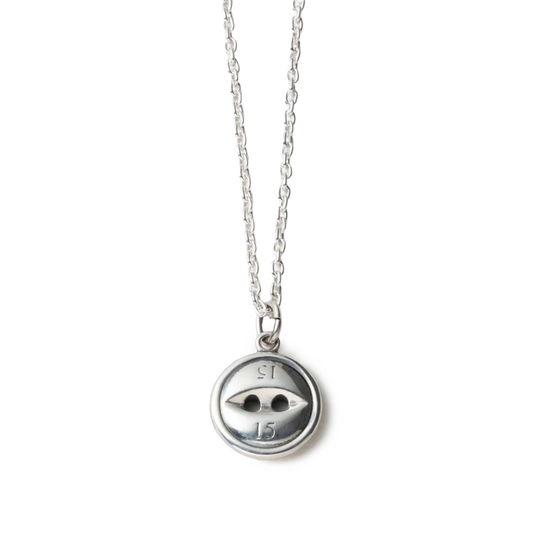 Neighborhood Silver Button Necklace Silver 252IVNH-AC03