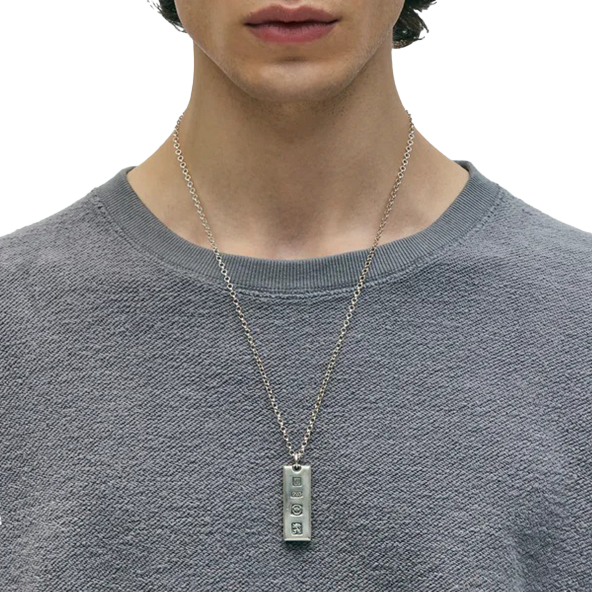 Neighborhood Silver Ingot Necklace Silver 252IVNH-AC02