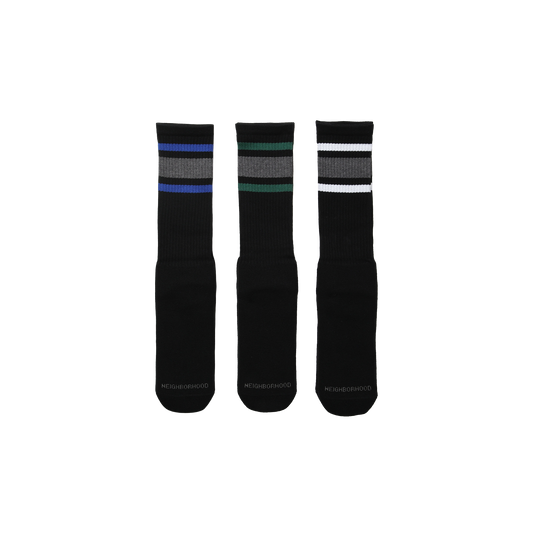 Neighborhood Classic 3-Pack Socks Black KWNH-UWM01