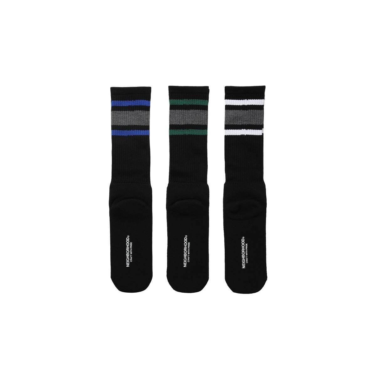 Neighborhood Classic 3-Pack Socks Black KWNH-UWM01
