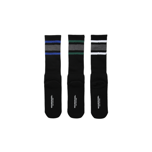 Neighborhood Classic 3-Pack Socks Black KWNH-UWM01