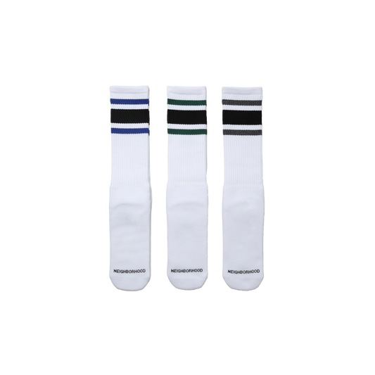 Neighborhood Classic 3-Pack Socks White KWNH-UWM01