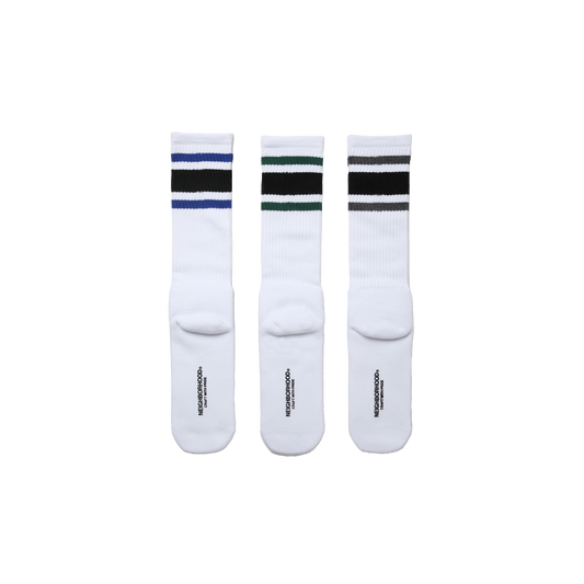 Neighborhood Classic 3-Pack Socks White KWNH-UWM01