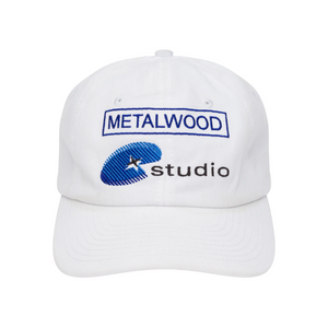 Metalwood Network 6-Panel Strapback Hat White