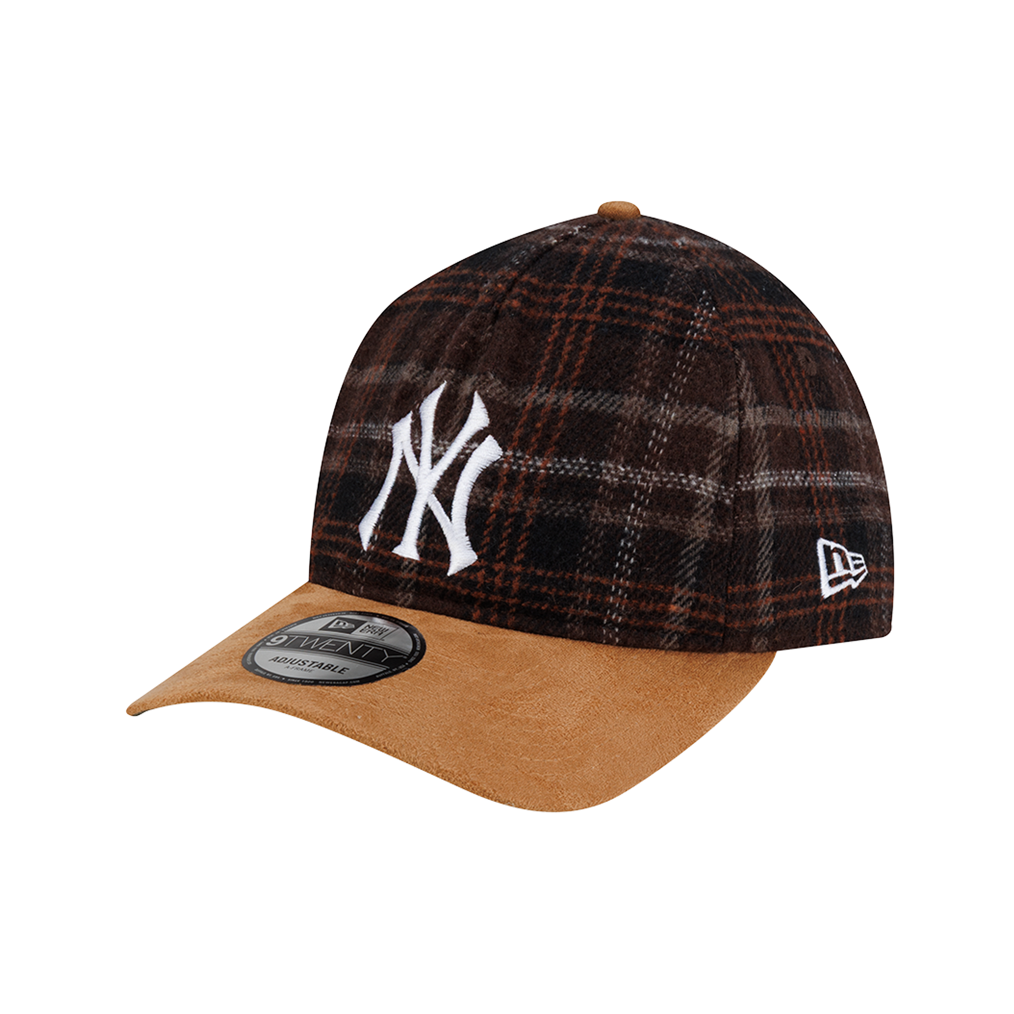 New Era 920AF NY Yankees Brown/Green Flannel Plaid