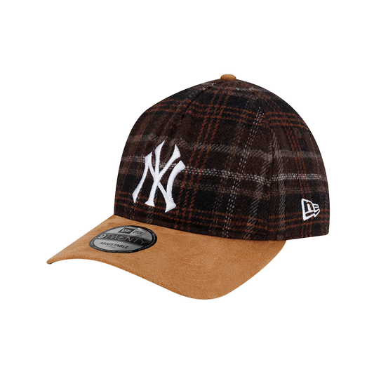New Era 920AF NY Yankees Brown/Green Flannel Plaid