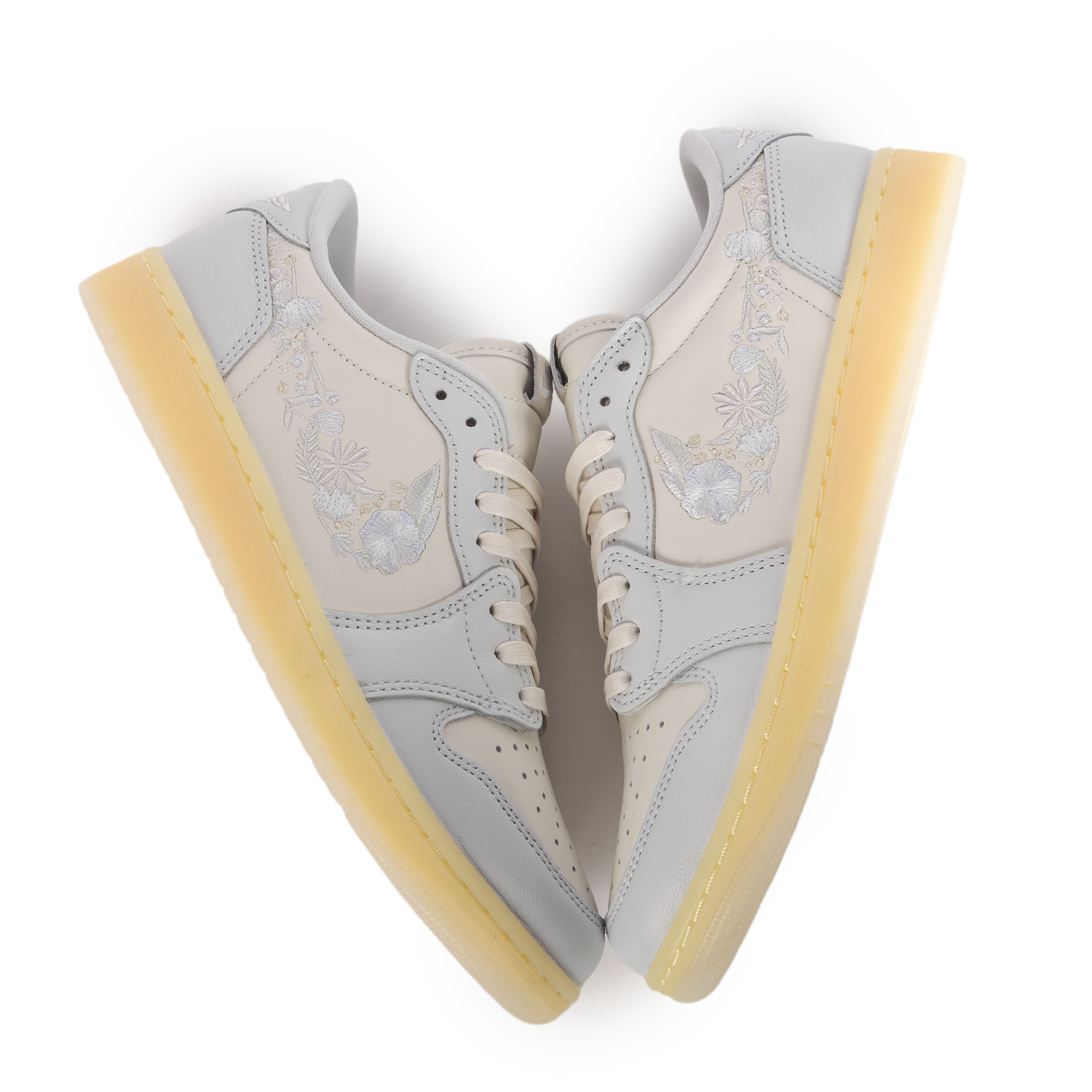 Nike Air Jordan 1 Retro "Floral Swoosh" Low OG Sail/Off White/Coconut Milk IF4391-100