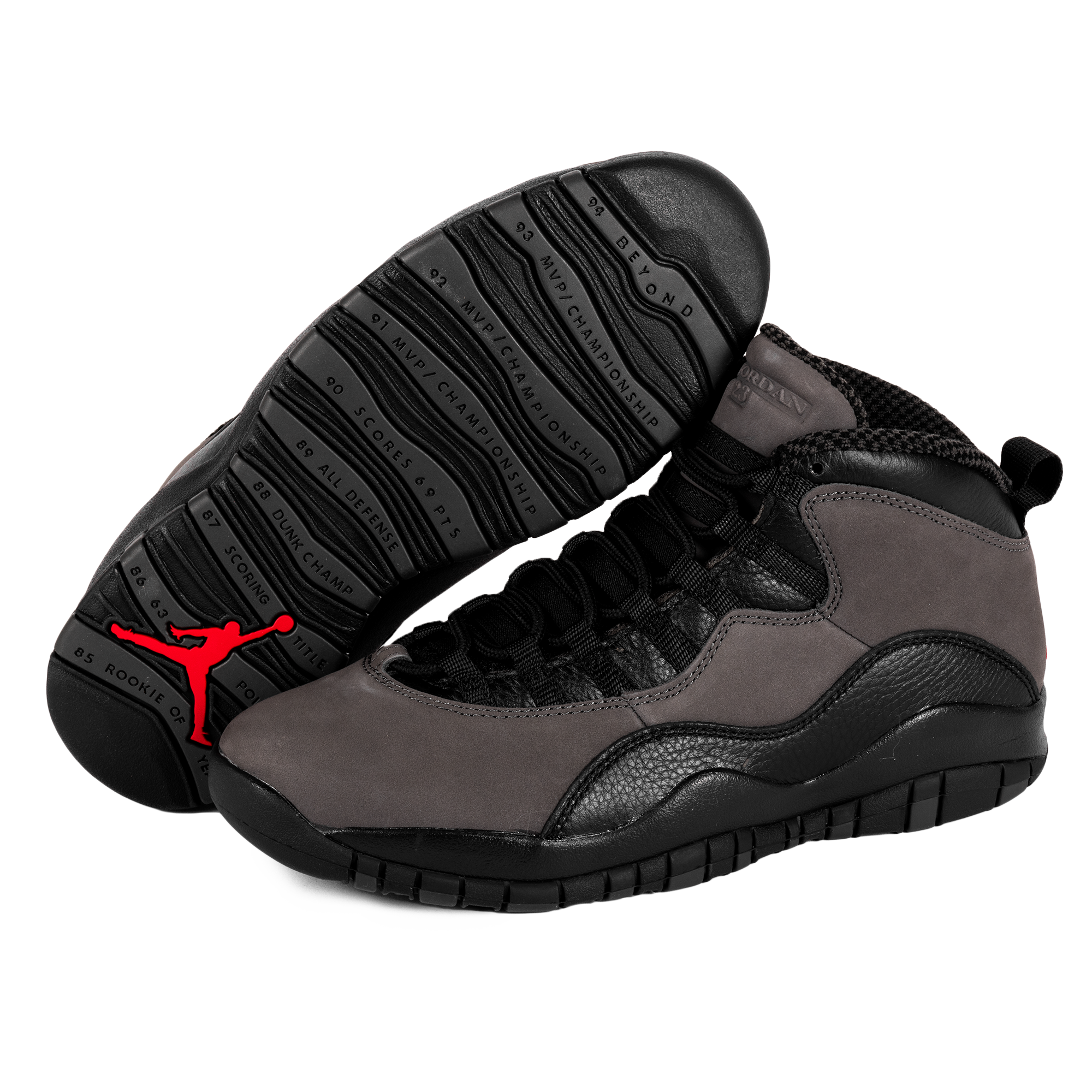 Nike Air Jordan 10 Retro "Shadow" Charred Grey/True Red/Black HJ6779-001