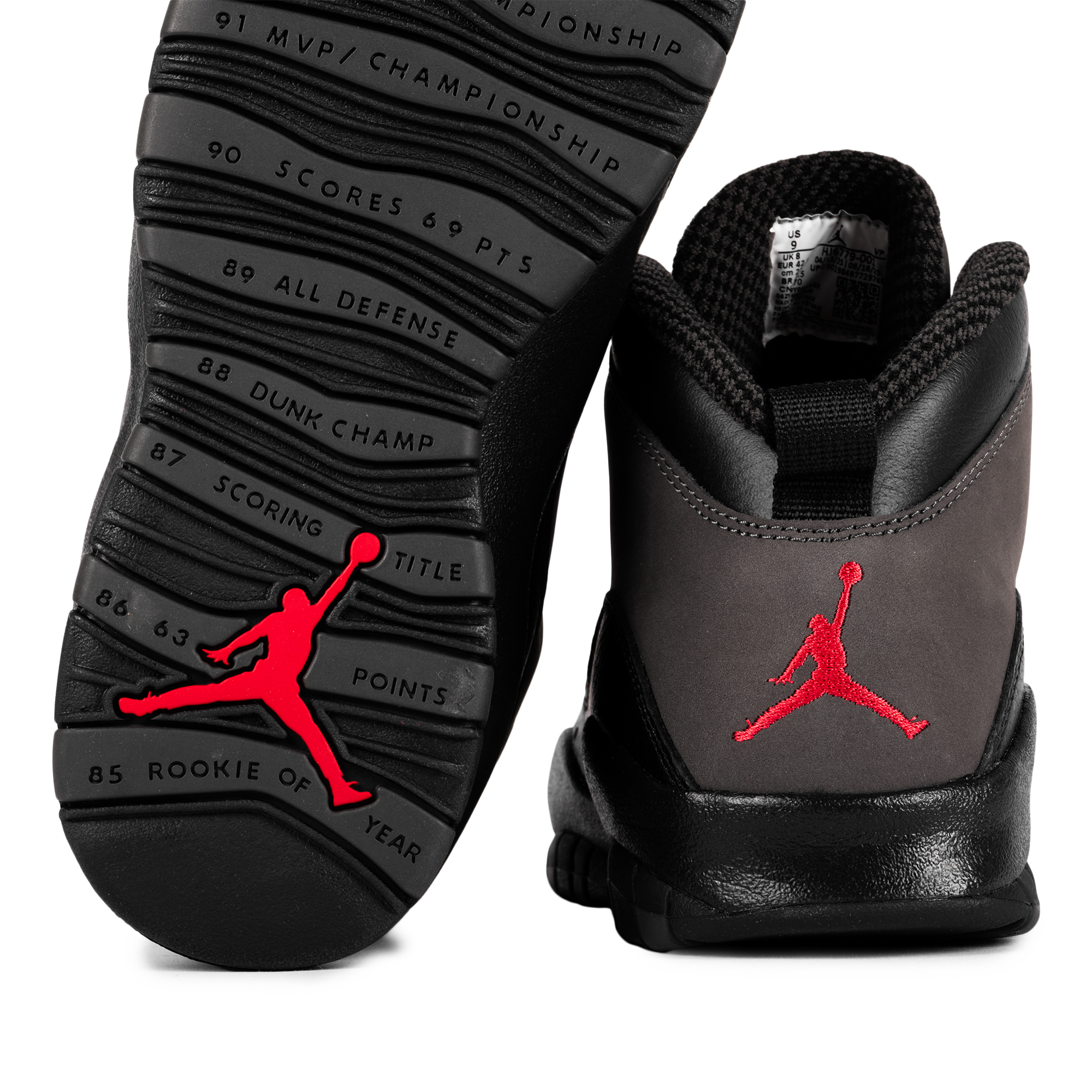 Nike Air Jordan 10 Retro "Shadow" Charred Grey/True Red/Black HJ6779-001