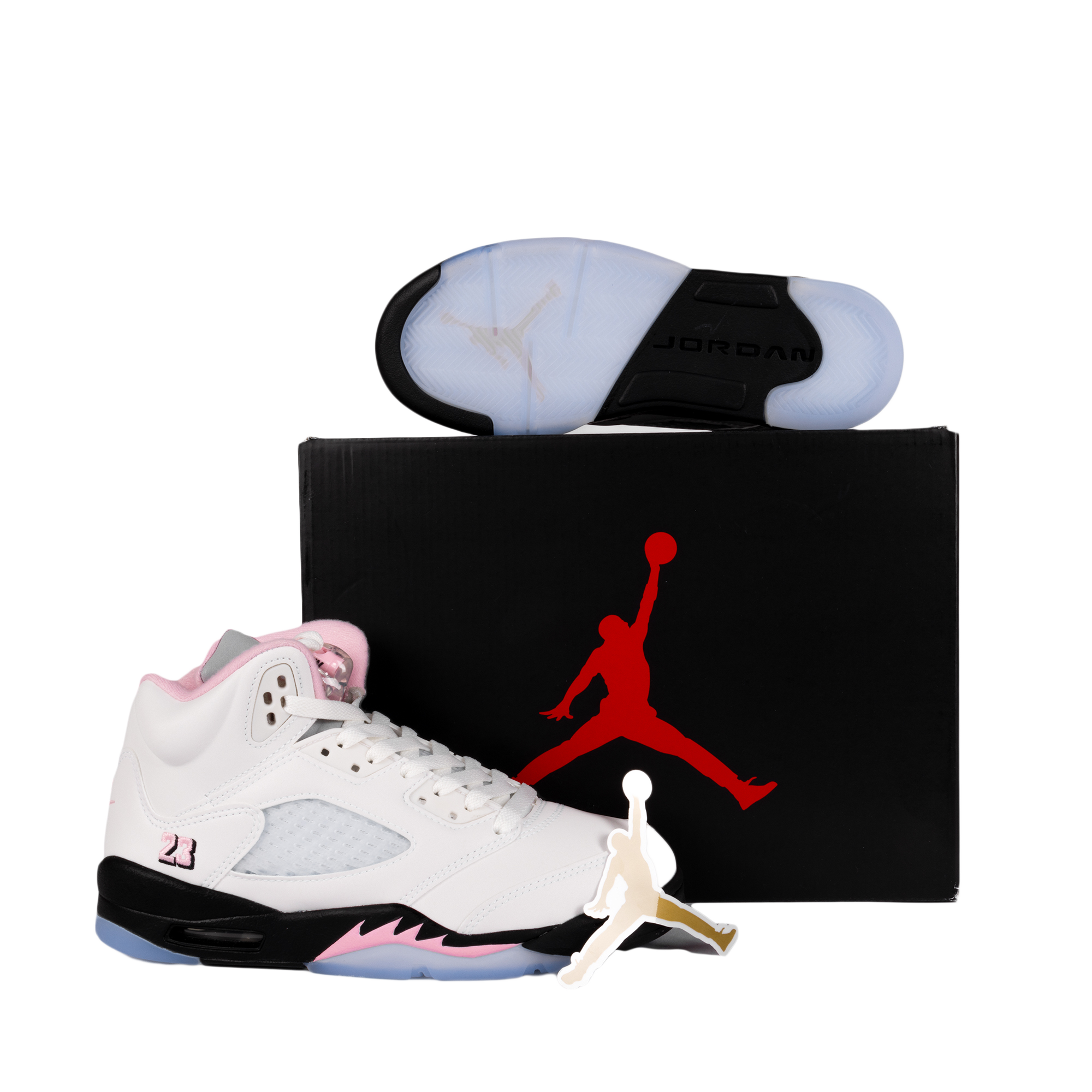 Nike Air Jordan 5 Retro OG (GS) White/Med Soft Pink/Black HQ7980-102