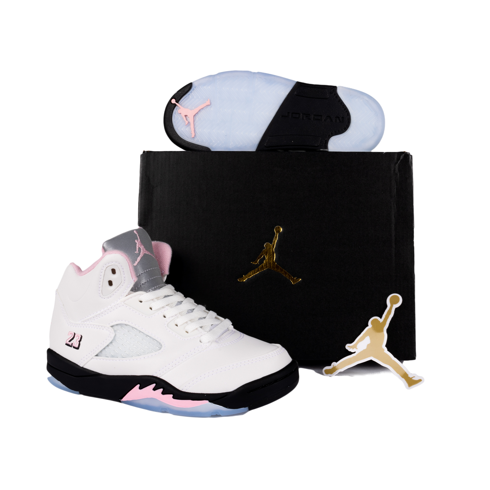 Nike Air Jordan 5 Retro OG (PS) White/Med Soft Pink/Black HQ7979-102