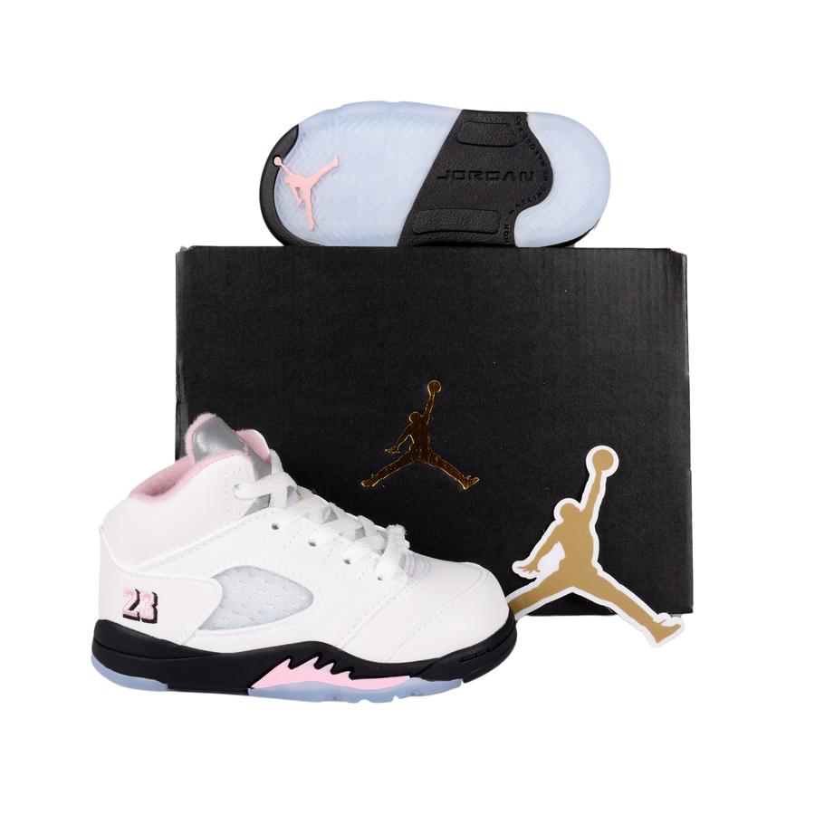 Nike Air Jordan 5 Retro OG (TD) White/Med Soft Pink/Black HQ7981-102