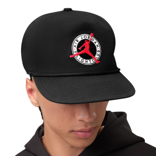 Nike Air Jordan Flight Club Pro Unstructured Flat Bill Hat Black/Black IF3499-010