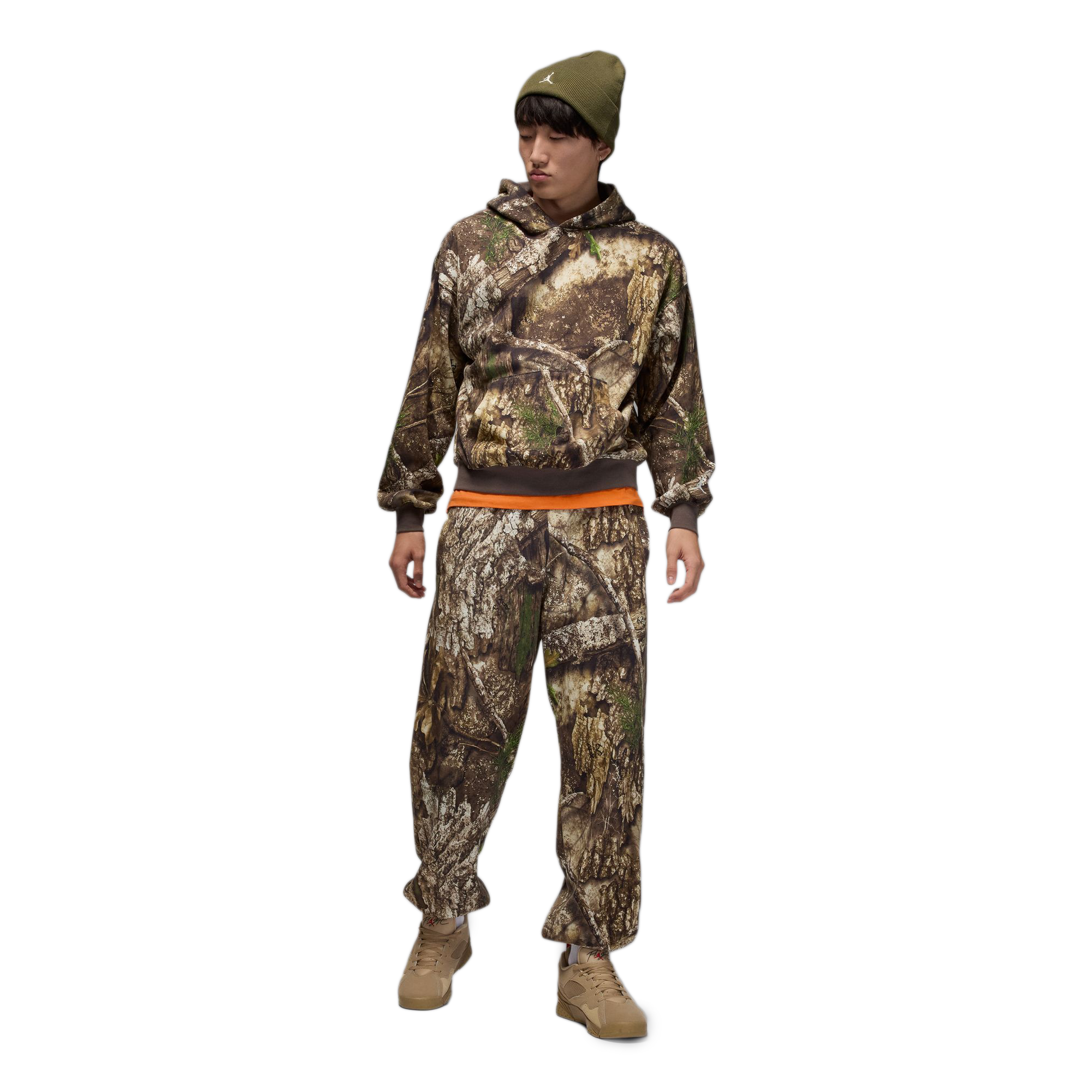 Nike Jordan Brooklyn Fleece Realtree Pants Medium Olive/Sail HV1862-222