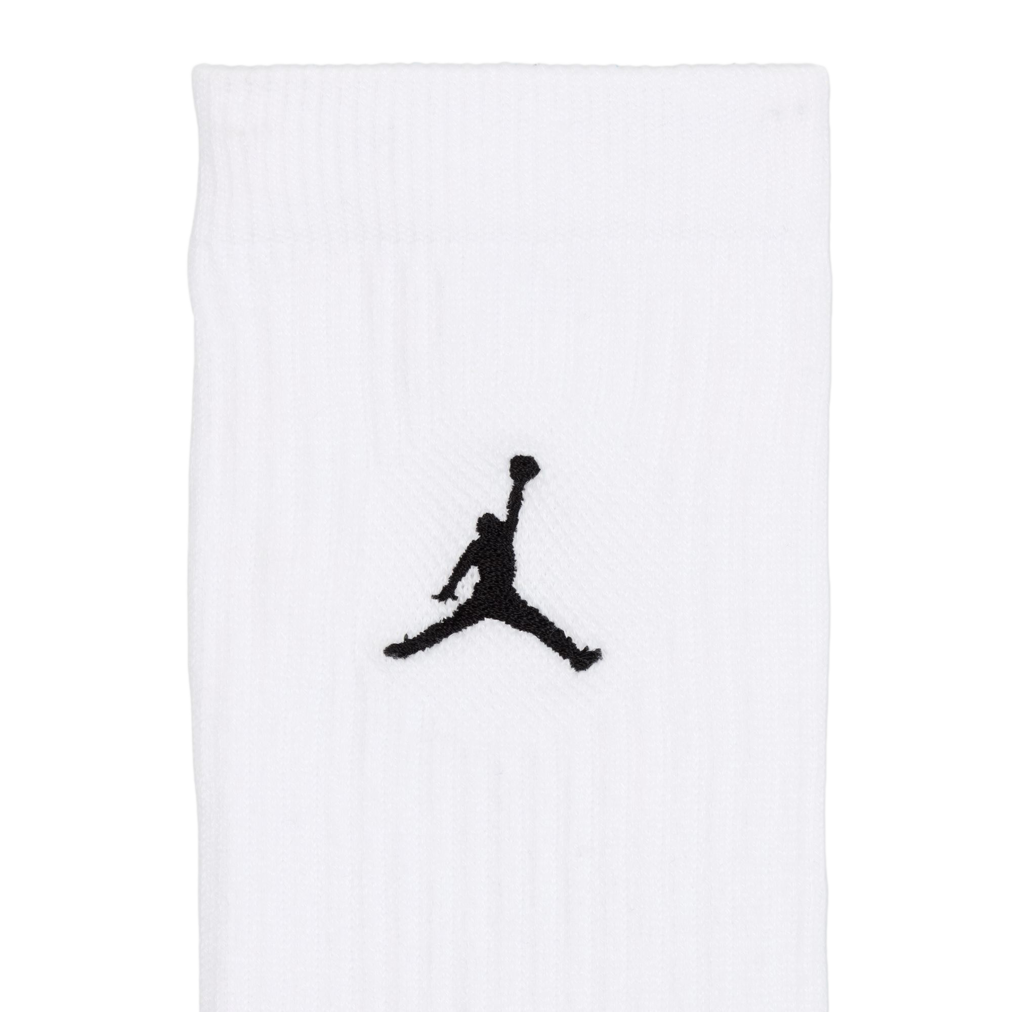 Nike Jordan Everyday Socks (6 pairs) White/Black HV6228-100 Large