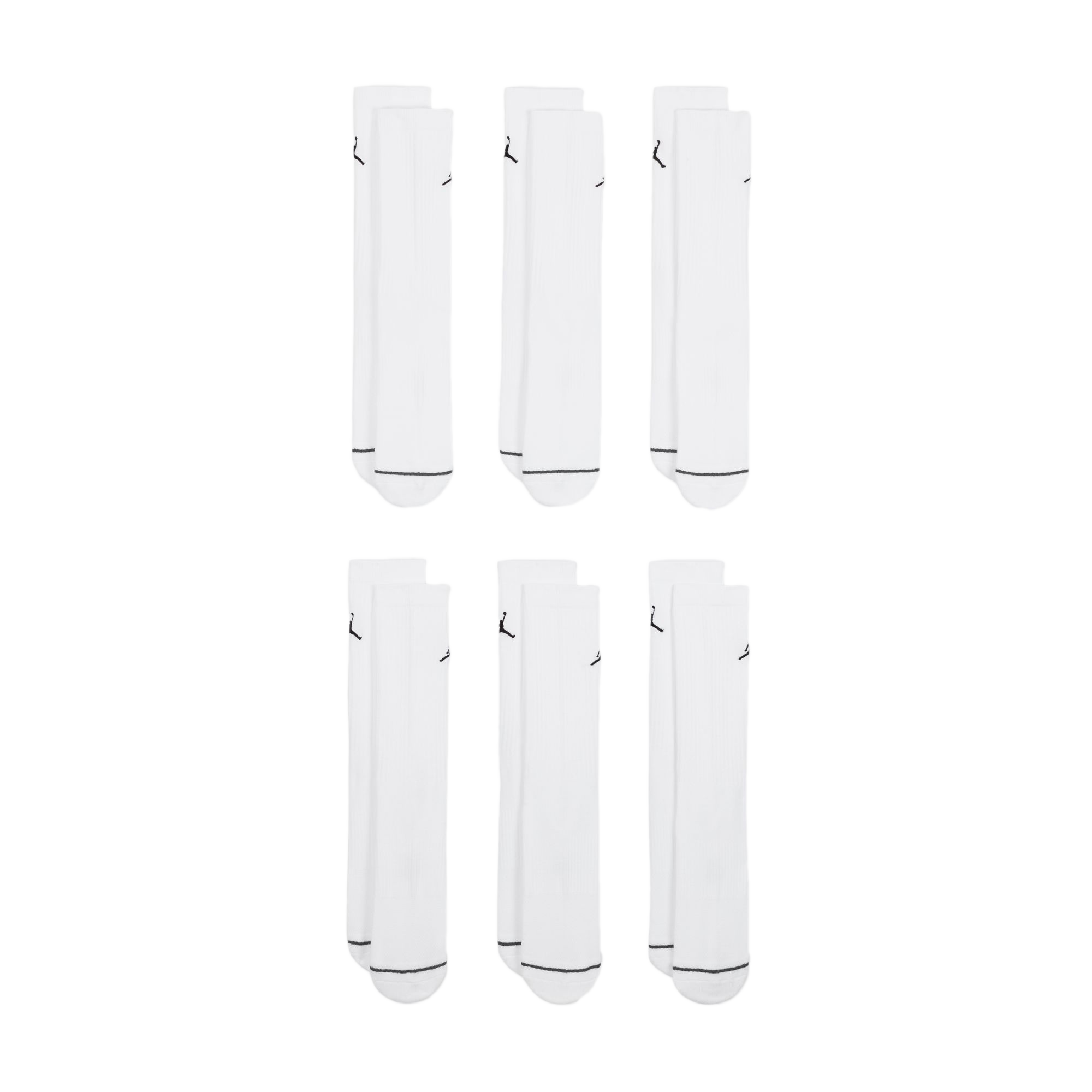 Nike Jordan Everyday Socks (6 pairs) White/Black HV6228-100 Large