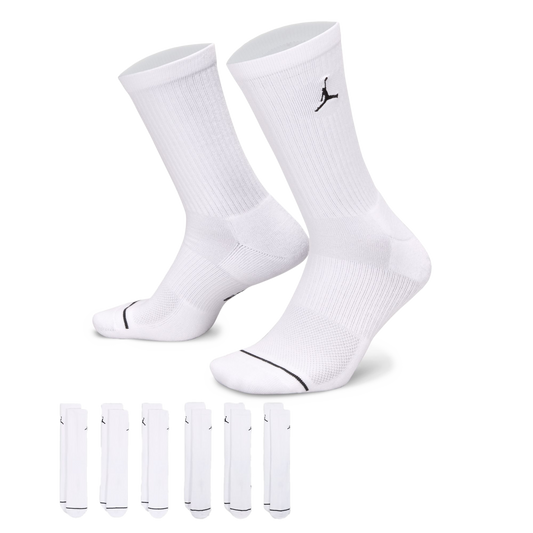 Nike Jordan Everyday Socks (6 pairs) White/Black HV6228-100 Large